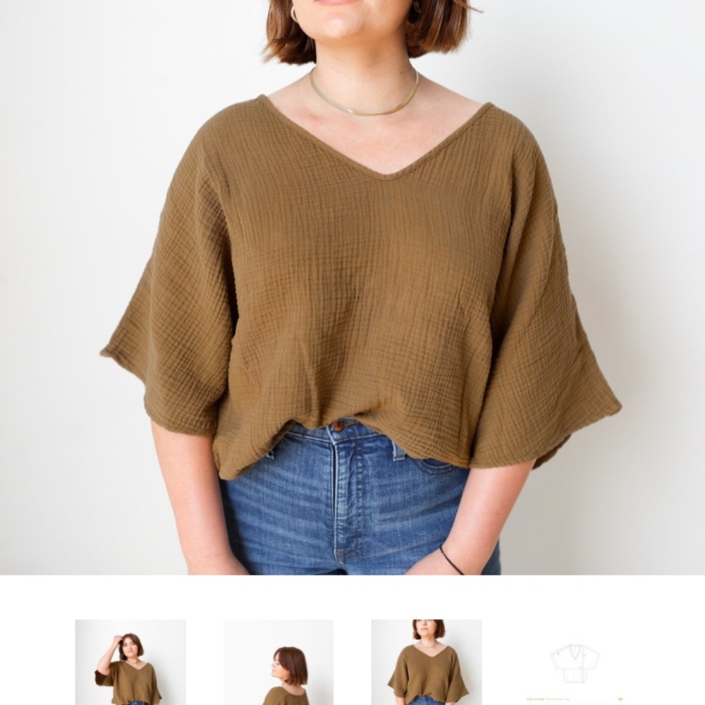 100% Cotton, Tapenade top!